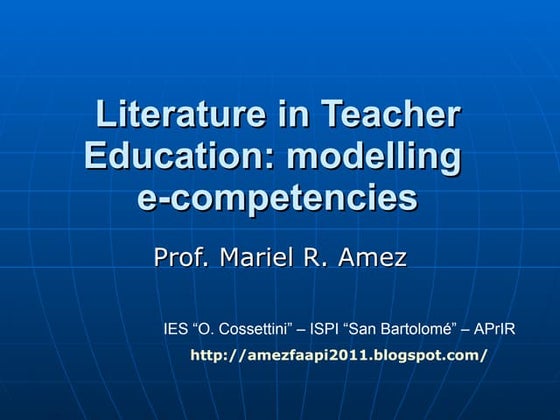 Modelling ecompetencies 