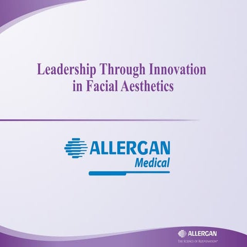 Leadership Through Innovation in Facial Aesthetics: Botox, Juvederm, Latisse...
