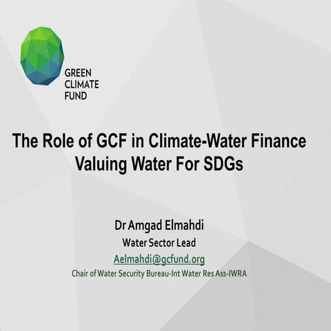 Presentation - 9th Roundtable on Financing water - Amgad Elmahdi