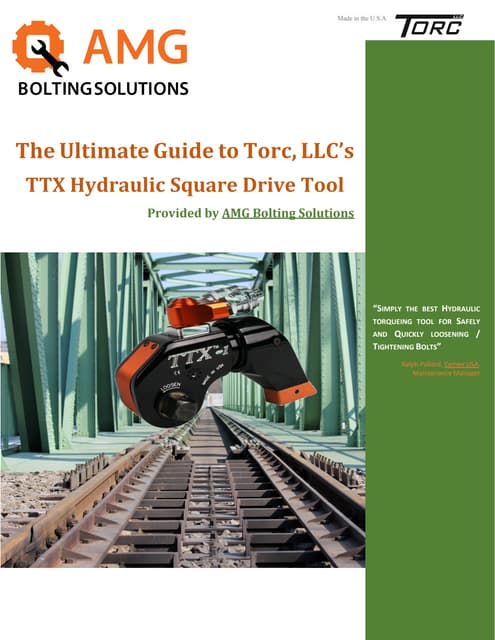 Ultimate Guide To The TTX Hydraulic Torque Wrench Tool