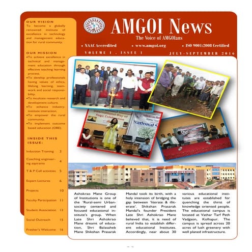 Amgoi news vol 1 issue 1