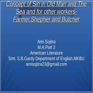 Concept of sin in Old man and the s...