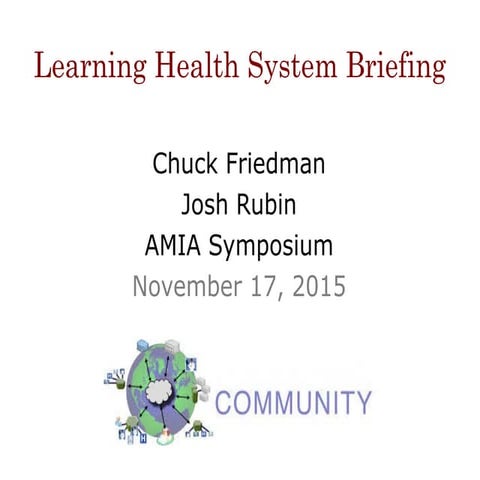 Learning Health System Briefing
