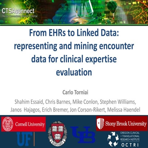 Amia 2013: From EHRs to Linked Data: representing and mining encounter data f...