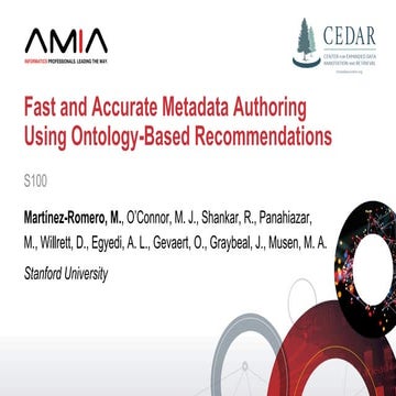 Fast and Accurate Metadata Authoring Using Ontology-Based Recommendations (AM...