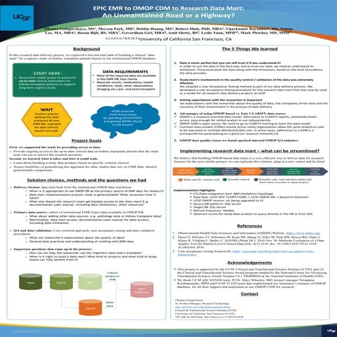 AMIA Joint Summits 2017: Building Research Data Mart from UCSF OMOP Database ...