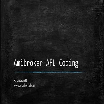 Amibroker AFL Coding - Webinar