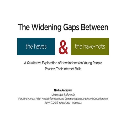 Research Findings: The Widening Gaps Between The Haves & The Have-Nots