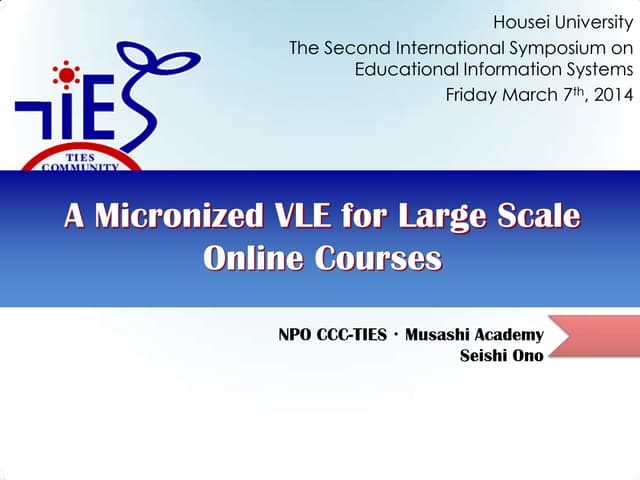 A micronized vle for large scale online courses v3