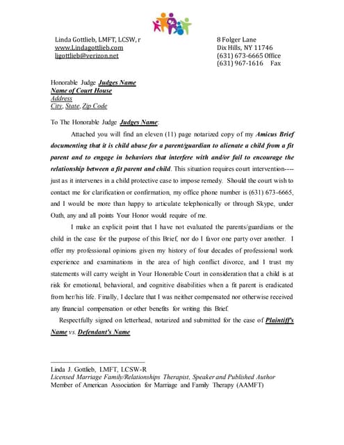 Amicus brief that alienation is chi...