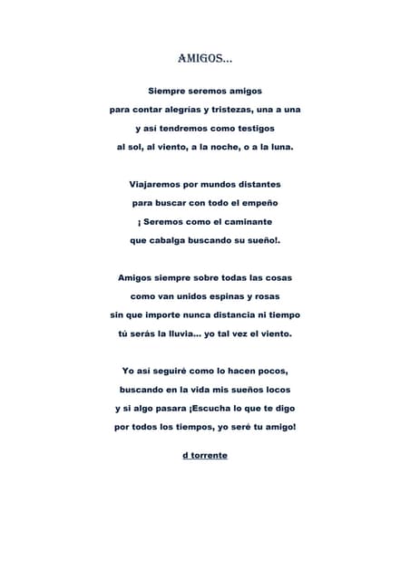 poemas de amigos