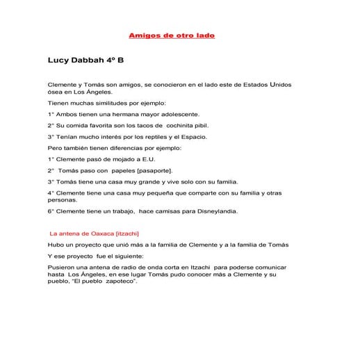 Amigos de otro lado | PDF