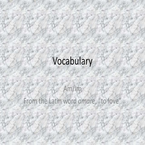 Am im vocabulary | PPTX