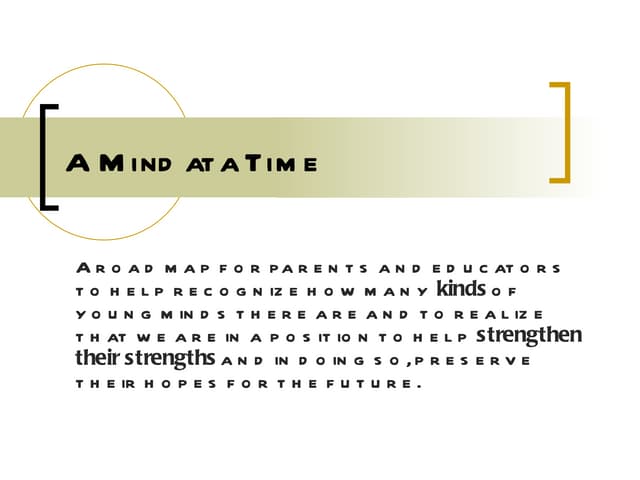 A mind at a time