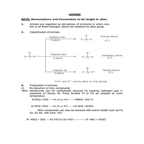 Amines Chapter - 13 Organic Chemistry
