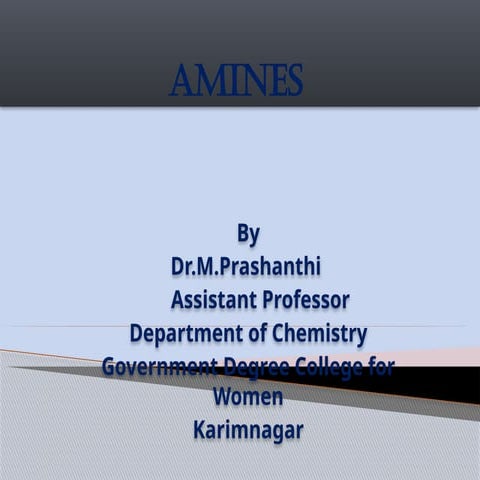 Amines Part-One power point presentation