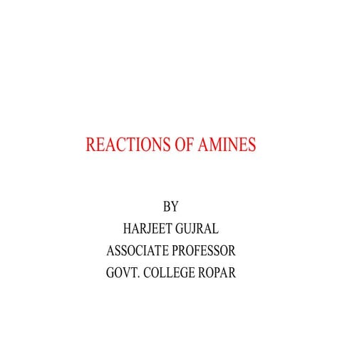 amines reactions the chapter talks about a lot things which is asked in jed e...