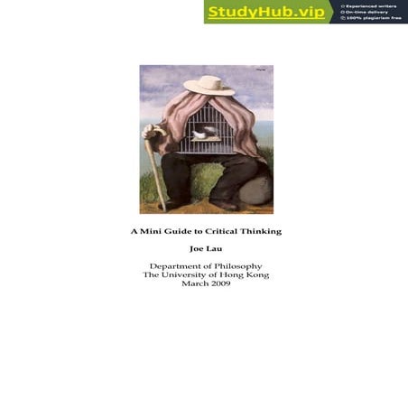 A Mini Guide To Critical Thinking