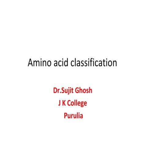 Amino acid classification