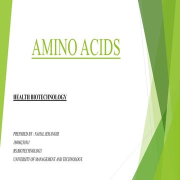 Amino acids & Aminoacidopathies 