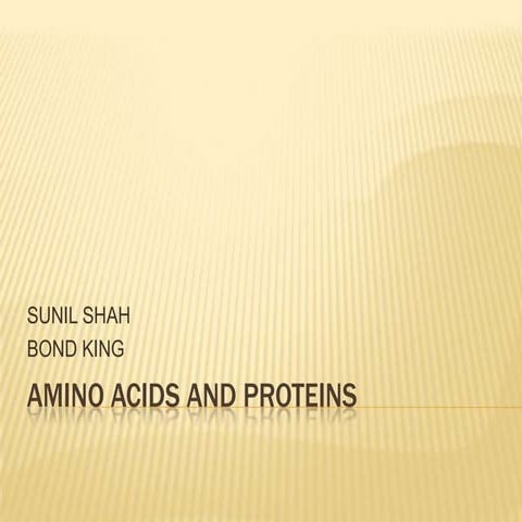 Amino acids and proteins | PPTX