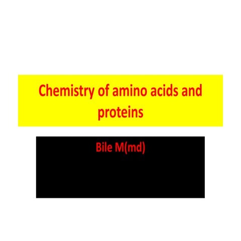 Amino acids and proteins (1)