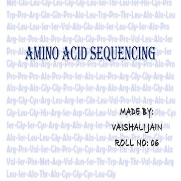 Amino acid sequencing