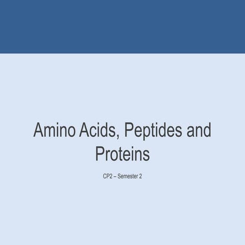 Amino acids, peptides and proteins