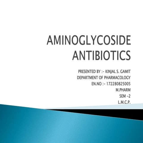 AMINO GLYCOSIDE ANTIBIOTICS & BROAD-SPECTRUM ANTIBIOTICS