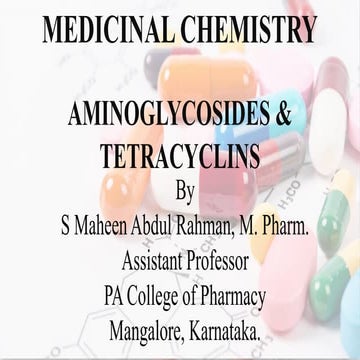 Aminoglycosides & tetracyclines Classification and SAR.pptx