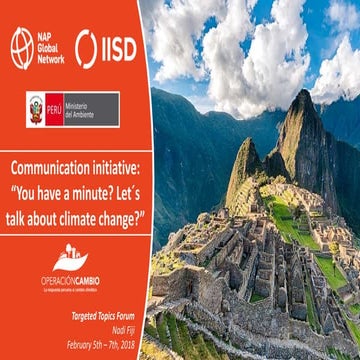 Communications initiative: “You have a minute? Let´s talk about climate change?”