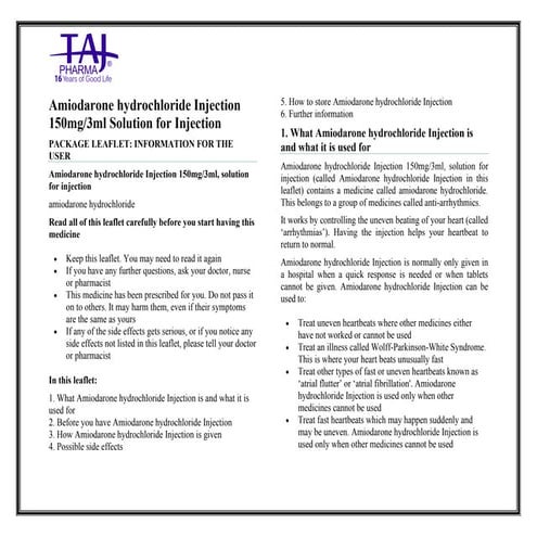 Iron Sucrose for Injection USP Taj Pharma PIL | PDF