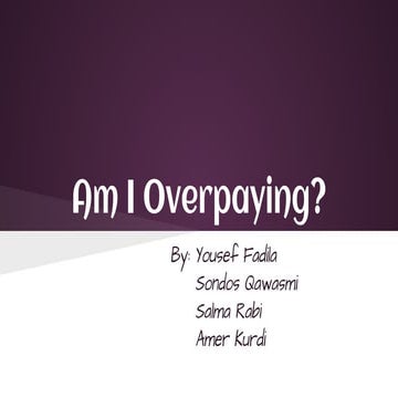 Am i overpaying - business proposal 