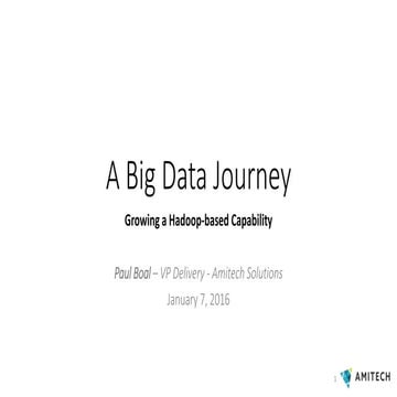 A Big Data Journey