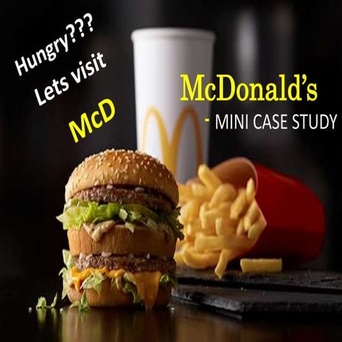 Mini Case Study On Mcdonald's