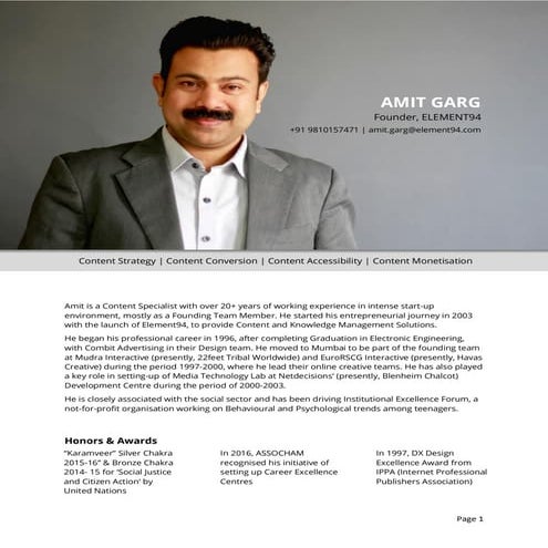 Profile of Amit Garg