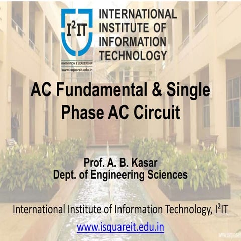 AC Fundamental & Single Phase AC Circuit