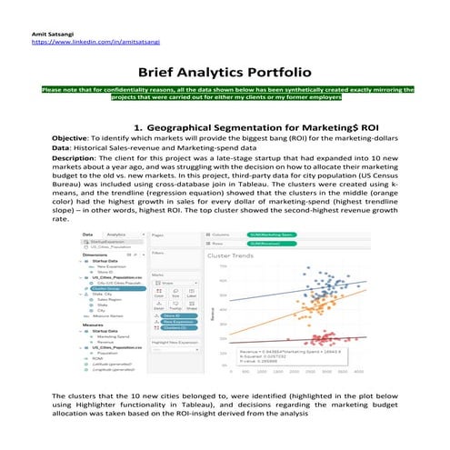 Amit Satsangi Analytics Portfolio