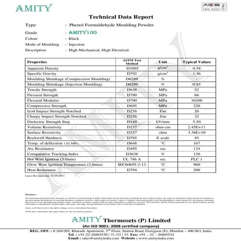 Phenol Formaldehyde Moulding Powder