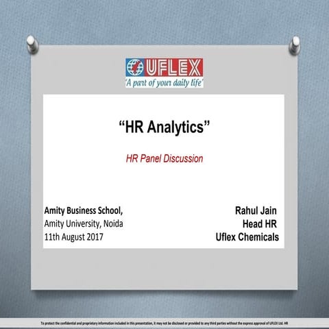 Amity Business School HR Analytics Campus Presentation-Uflex-August 2017