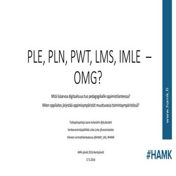 Pedagogiikka kohtaa digitaalisuuden: miten oppilaitos järjestää oppimisympäri...