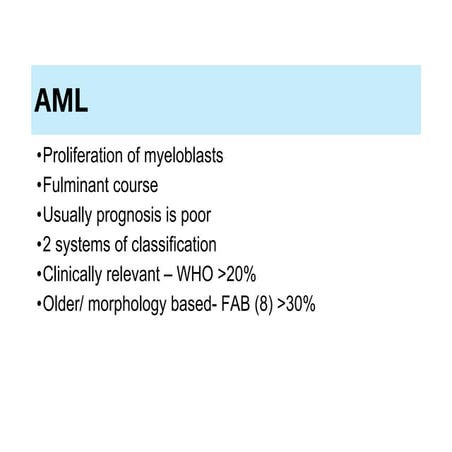 Comprehensive Overview of Acute Myeloid Leukemia (AML): Classification ...