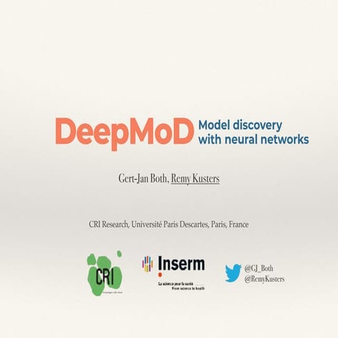 DeepMoD: Deep Learning Model discovery | PPT