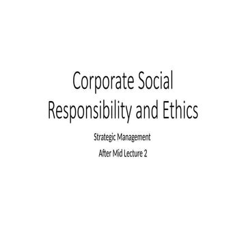 Corporate social Responsibility (CSR) Strategies and Frameworks | PPTX