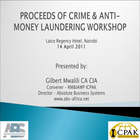Anti-money laundering presentation