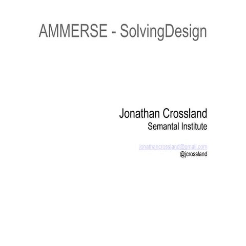 Ammerse - SolvingDesign Introduction