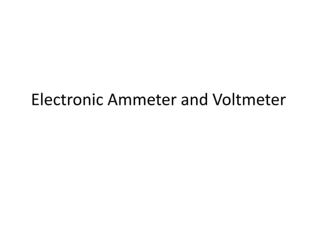 Ammeter&voltmeter