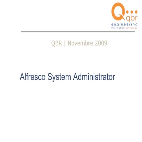 Alfresco System Administrator