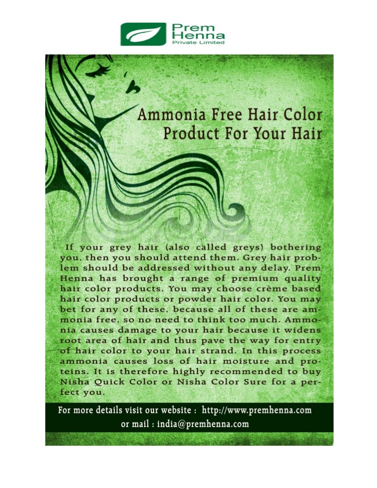 Ammonia Free Hair Color Products for Hair