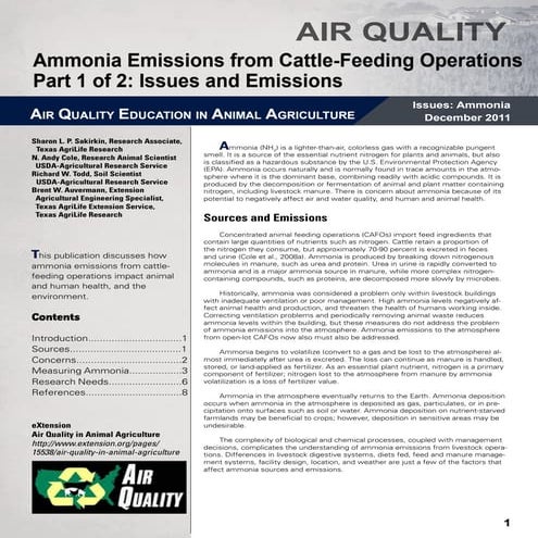 Ammonia from cattle part 1 final